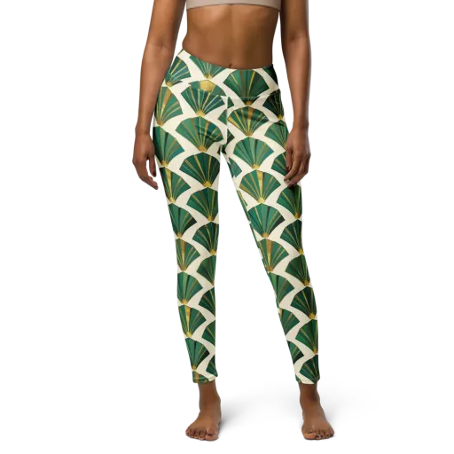 Aurum Éventail on a Yoga Leggings