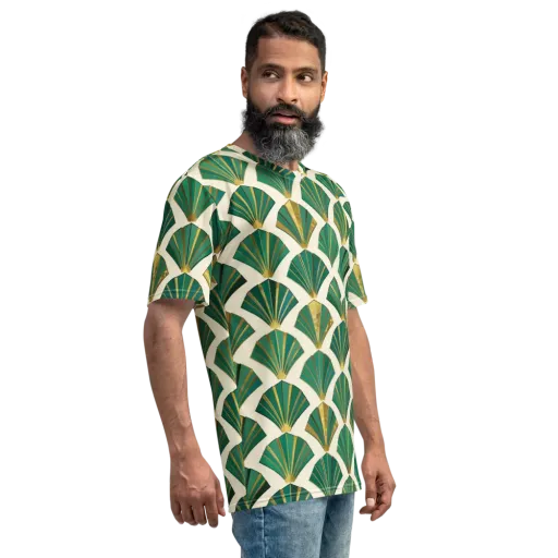 Aurum Éventail on a Men's Crew Neck T-Shirt