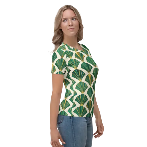 Aurum Éventail on a Women's Crew Neck T-Shirt