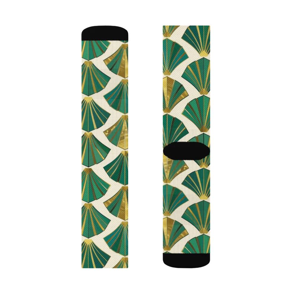 Aurum Éventail on Socks — Right Sock