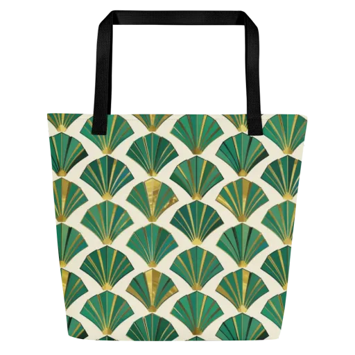 Aurum Éventail on a Large Tote Bag W/ Pocket