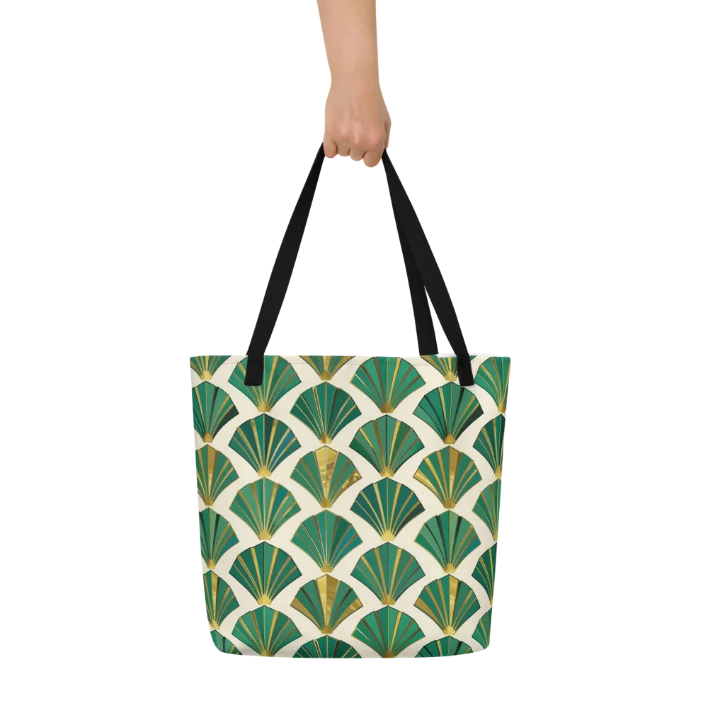 Aurum Éventail on Large Tote Bag W/ Pocket — Front