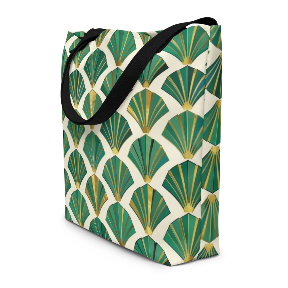 Aurum Éventail on Large Tote Bag W/ Pocket — Front
