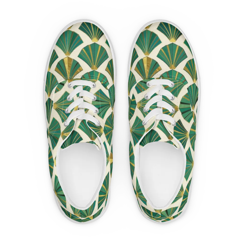 Aurum Éventail on Men's Lace-Up Canvas Shoes — Front