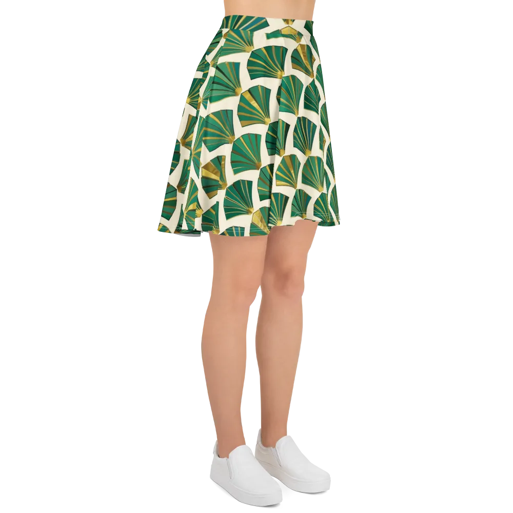 Aurum Éventail on Skater Skirt — Right