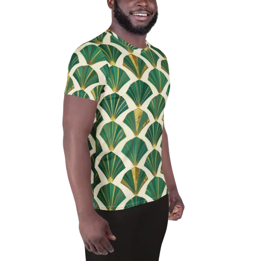 Aurum Éventail on a Men's Athletic T-Shirt
