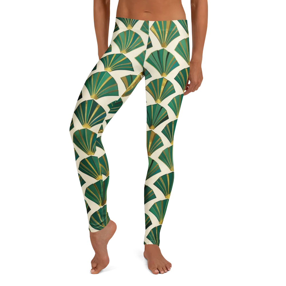 Aurum Éventail on Leggings — Front