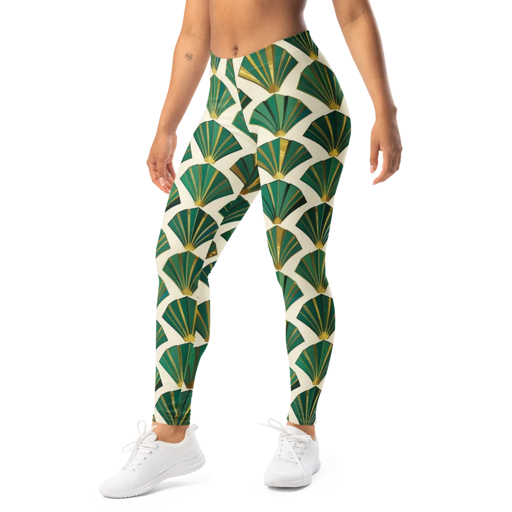 Aurum Éventail on Leggings — Left Front