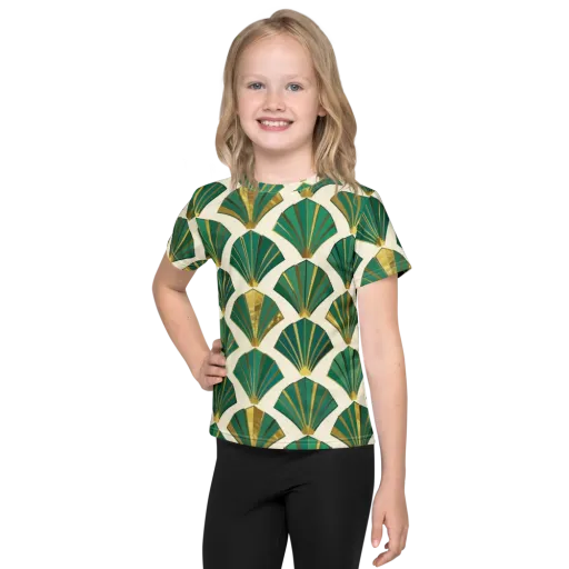 Aurum Éventail on a Kids Crew Neck T-Shirt