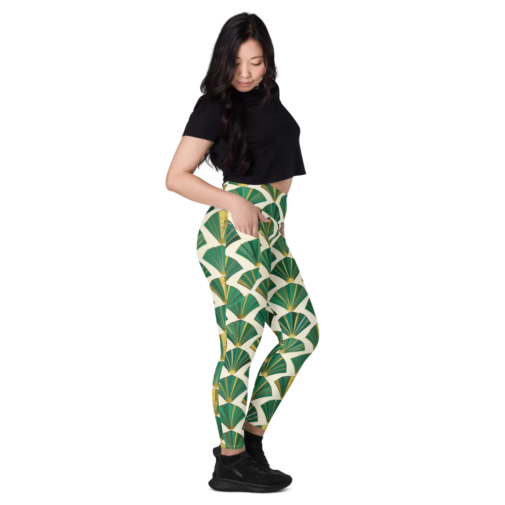 Aurum Éventail on Leggings with Pockets — Right