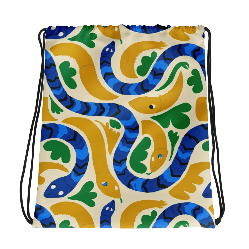 Saffron Serpent Garden on Drawstring Bag — Photo