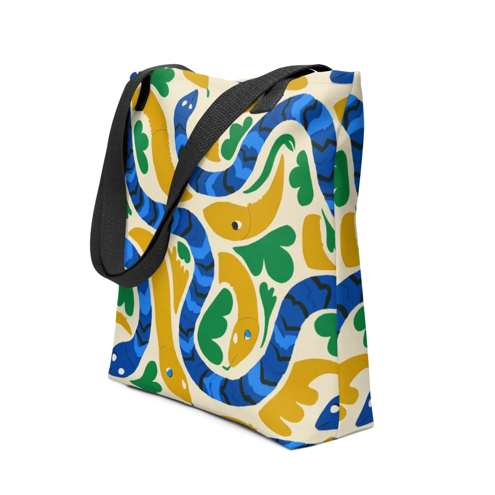 Saffron Serpent Garden on Tote Bag — Front