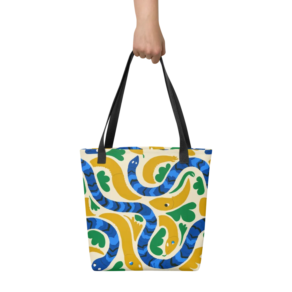 Saffron Serpent Garden on Tote Bag — Front