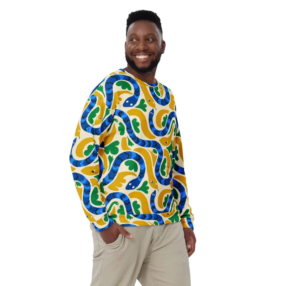 Saffron Serpent Garden on Sweatshirt — Front