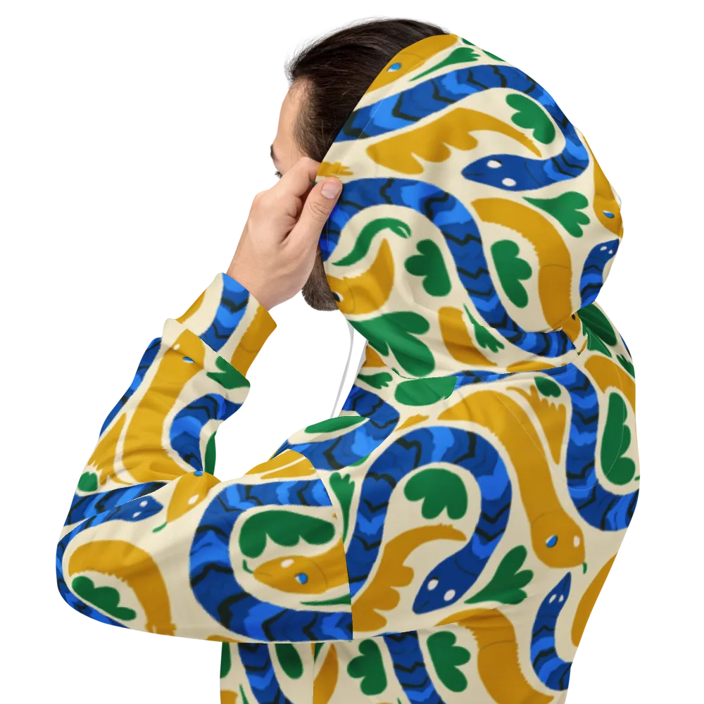 Saffron Serpent Garden on Hoodie — Back