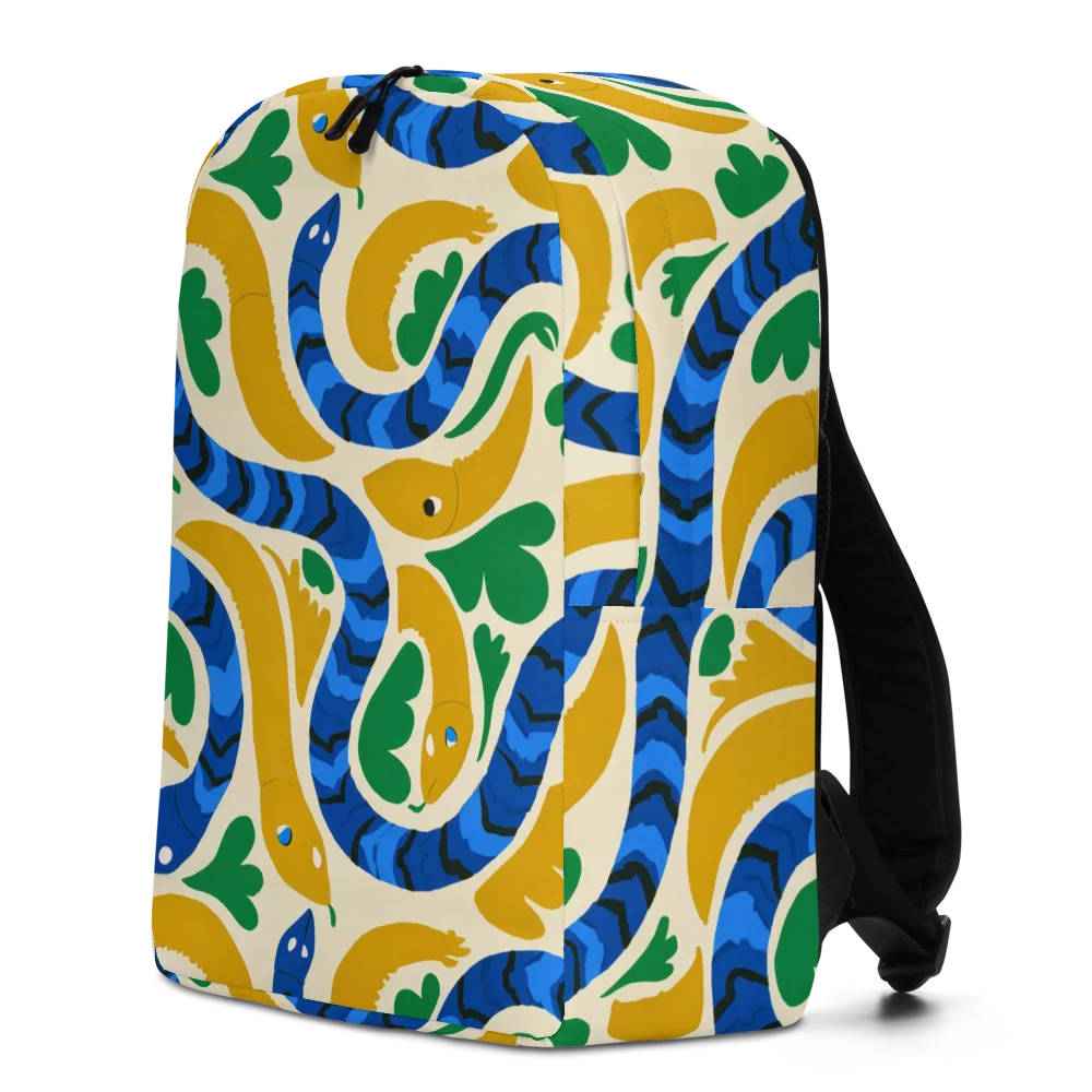 Saffron Serpent Garden on Minimalist Backpack — Left