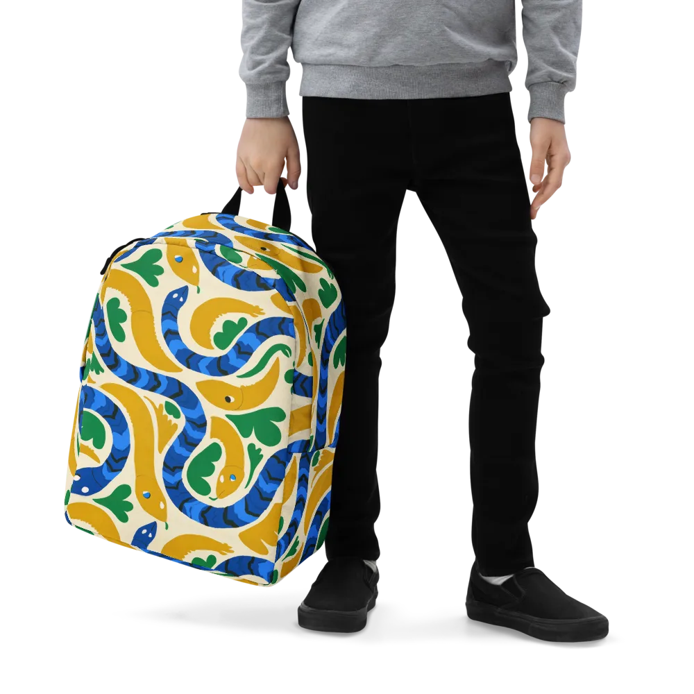 Saffron Serpent Garden on Minimalist Backpack — Zoomed-in