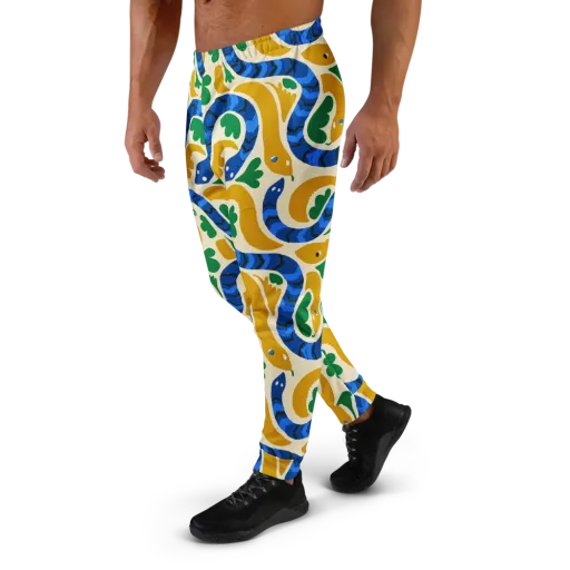Saffron Serpent Garden on a Men's Joggers