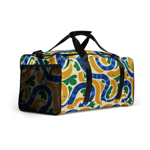 Saffron Serpent Garden on a Duffle Bag
