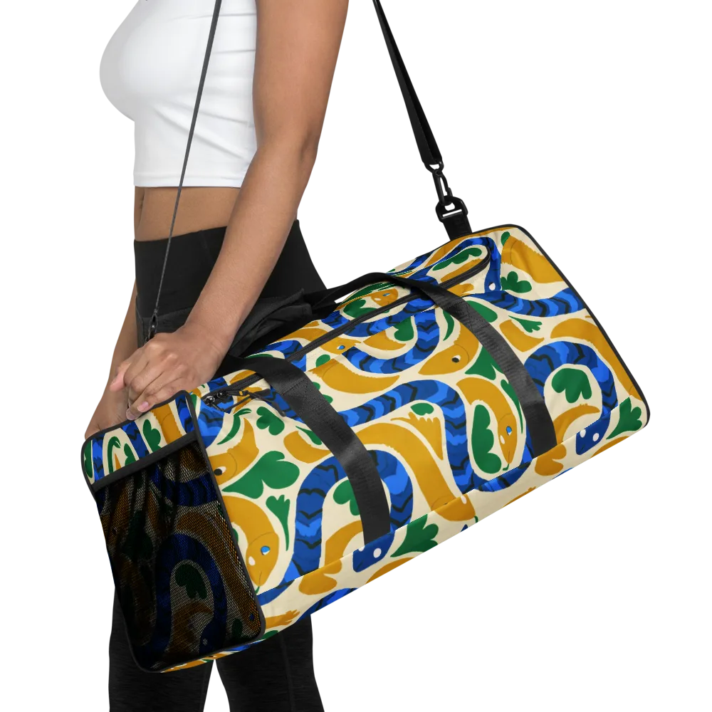 Saffron Serpent Garden on Duffle Bag — Front