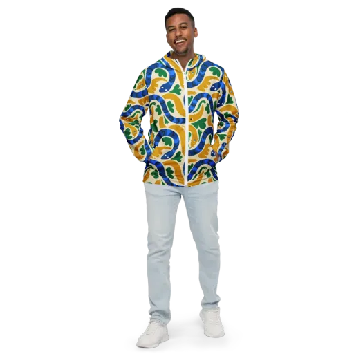 Saffron Serpent Garden on a Men's Windbreaker