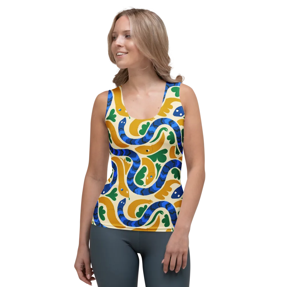 Saffron Serpent Garden on Women's Tank Top — Front
