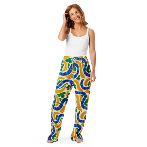 Saffron Serpent Garden on a Women's Pajama Pants