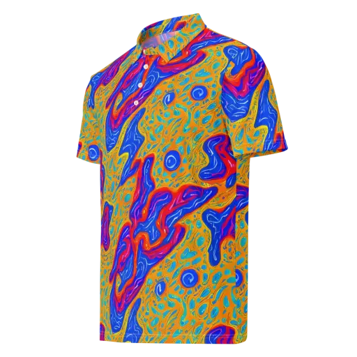 Magnetic Current on a Men's Slim Fit Polo Shirt
