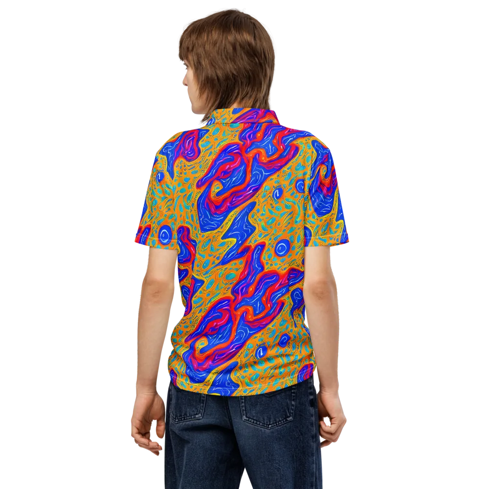 Magnetic Current on Men's Slim Fit Polo Shirt — Back