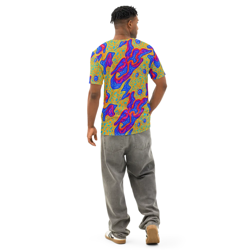 Magnetic Current on Men's Cotton Crew Neck T-Shirt — Back