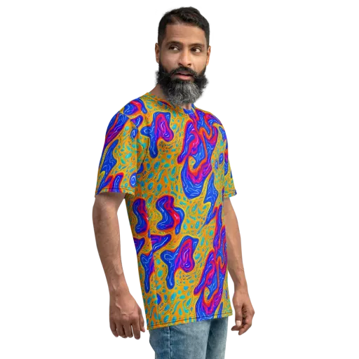 Magnetic Current on a Men's Crew Neck T-Shirt