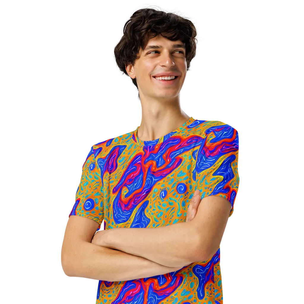 Magnetic Current on Men's Crew Neck T-Shirt — Left Front
