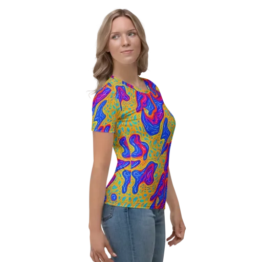 Magnetic Current on a Women's Crew Neck T-Shirt