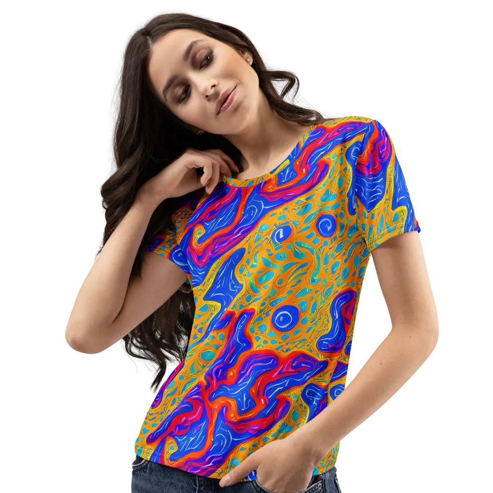Magnetic Current on Women's Crew Neck T-Shirt — Left Front