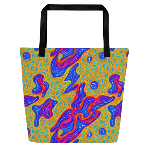 Magnetic Current on a Large Tote Bag W/ Pocket