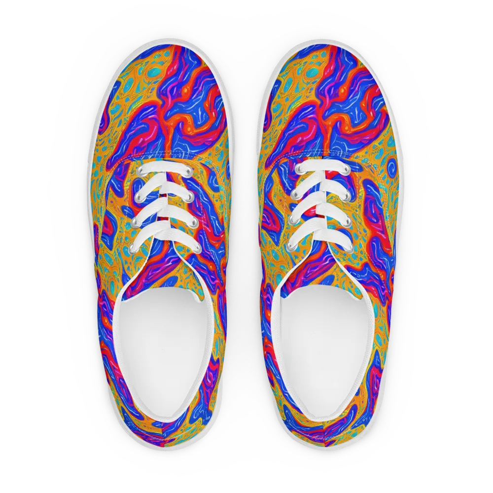 Magnetic Current on Men's Lace-Up Canvas Shoes — Front