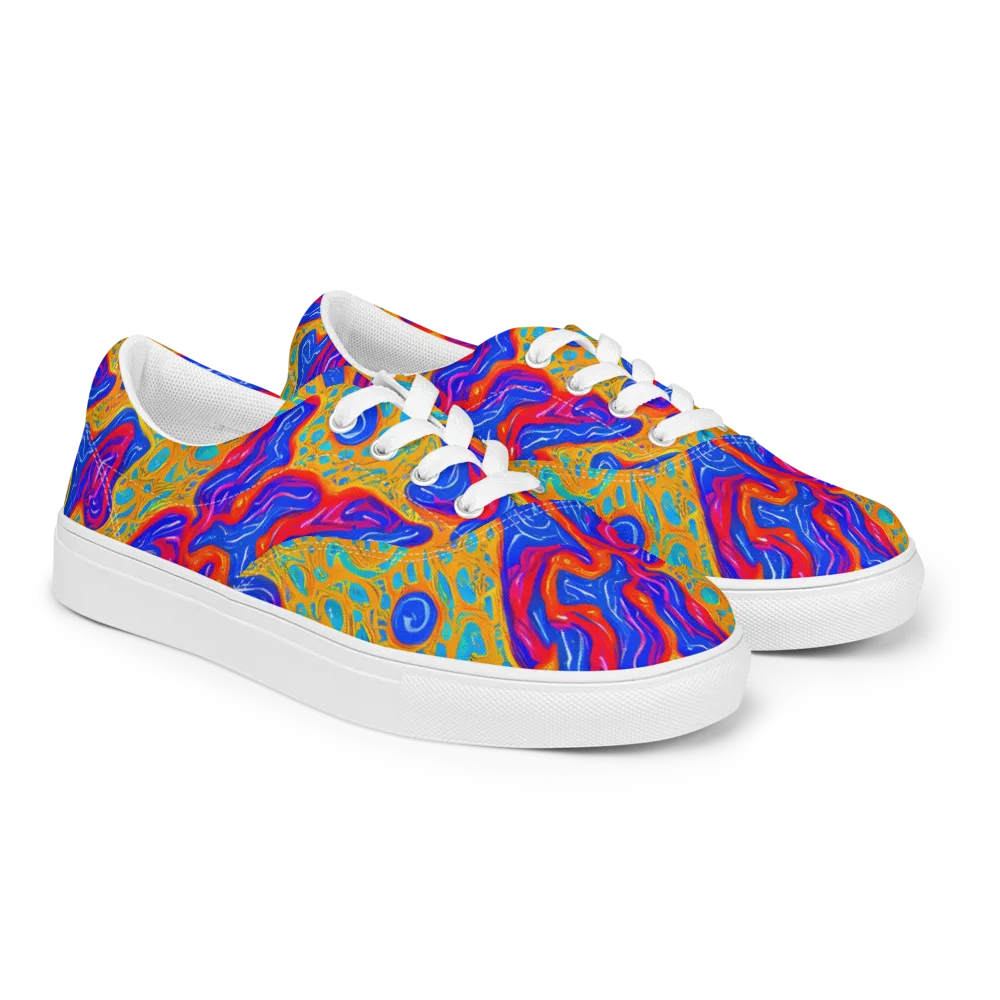 Magnetic Current on Men's Lace-Up Canvas Shoes — Right Front