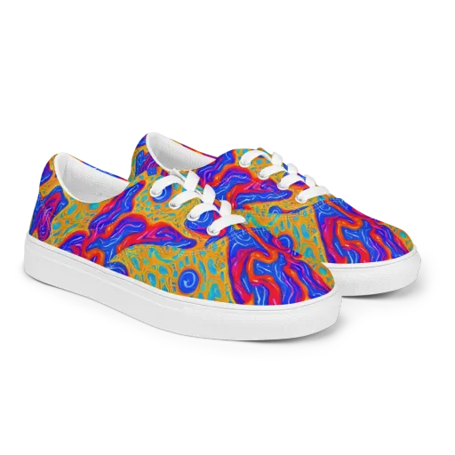 Magnetic Current on a Men's Lace-Up Canvas Shoes