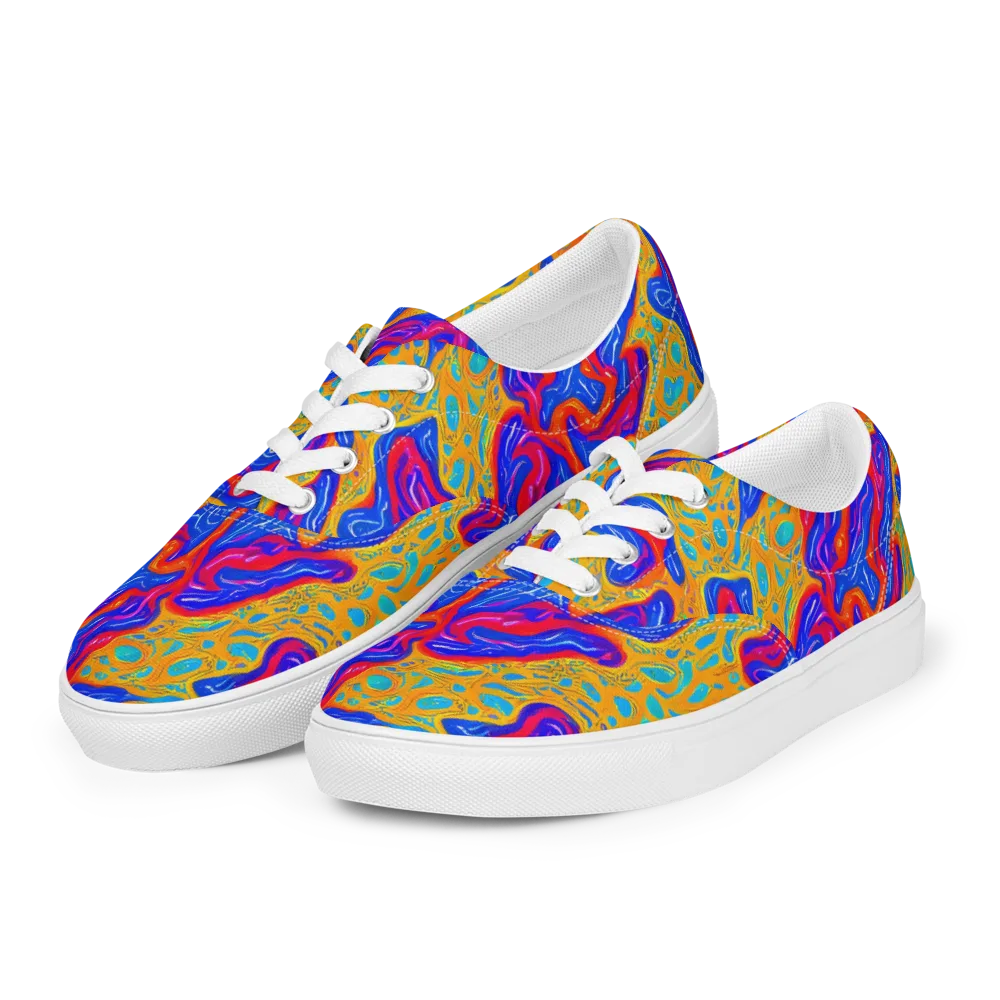 Magnetic Current on Men's Lace-Up Canvas Shoes — Left Front
