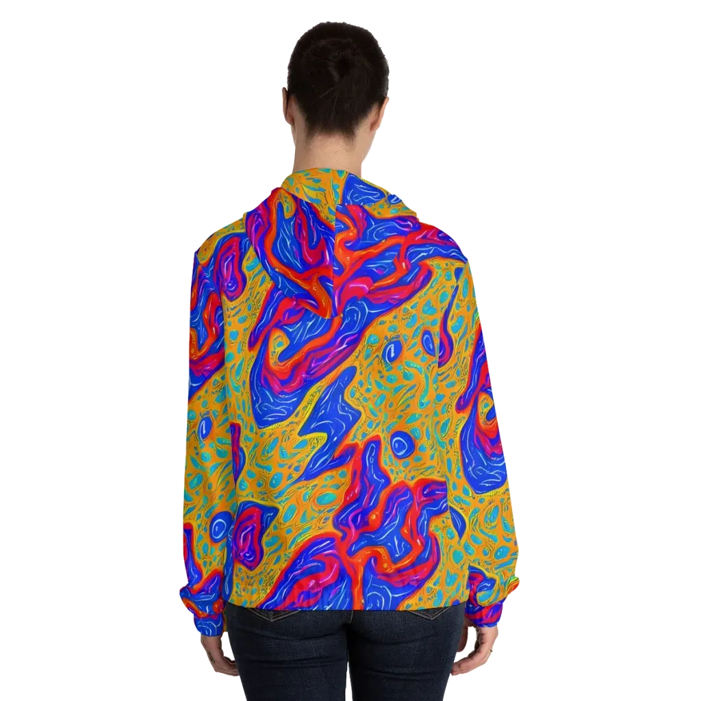 Magnetic Current on Women's Full-Zip Hoodie — Back On Person