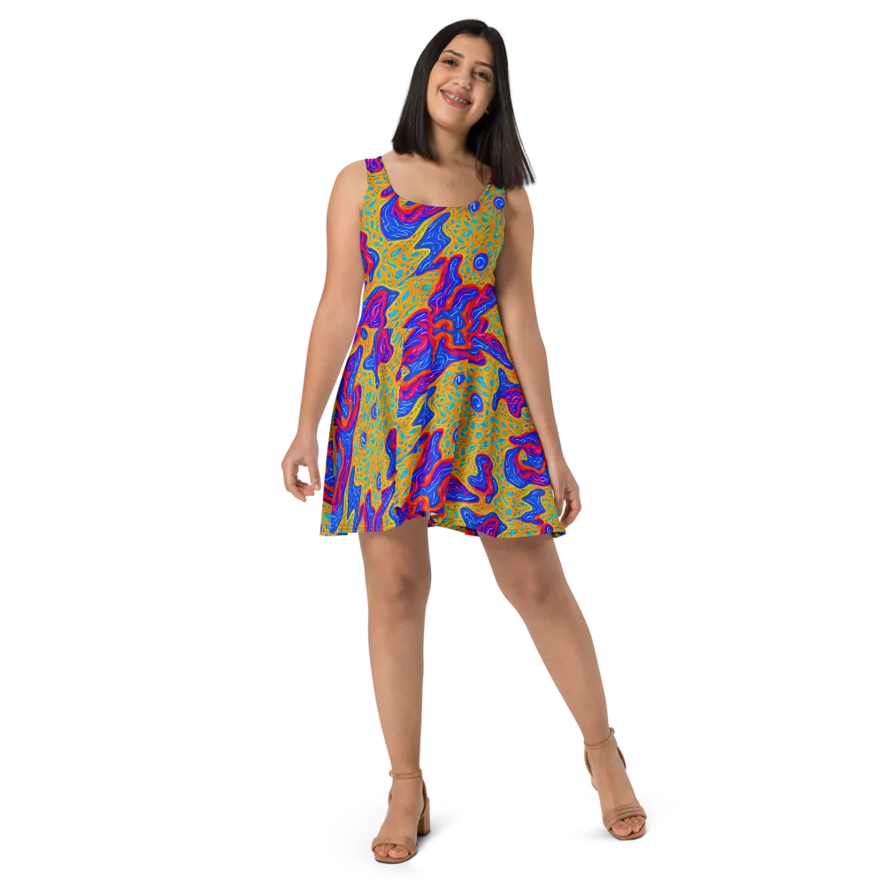 Magnetic Current on Skater Dress — Front