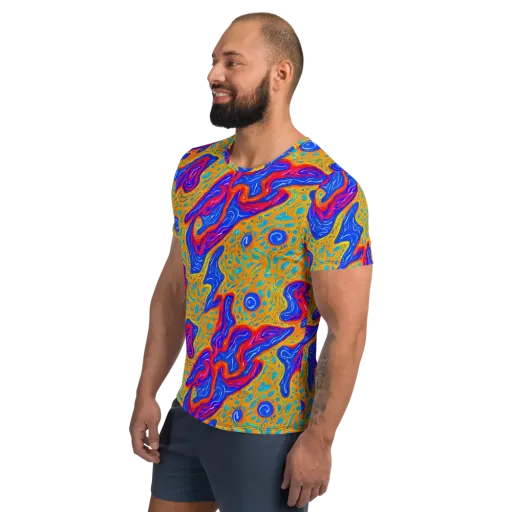Magnetic Current on a Men's Athletic T-Shirt
