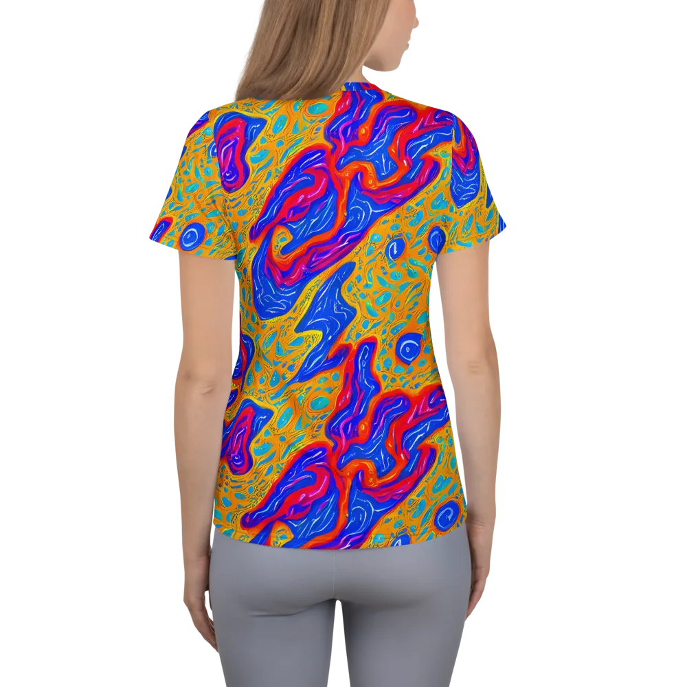 Magnetic Current on Women's Athletic T-Shirt — Back