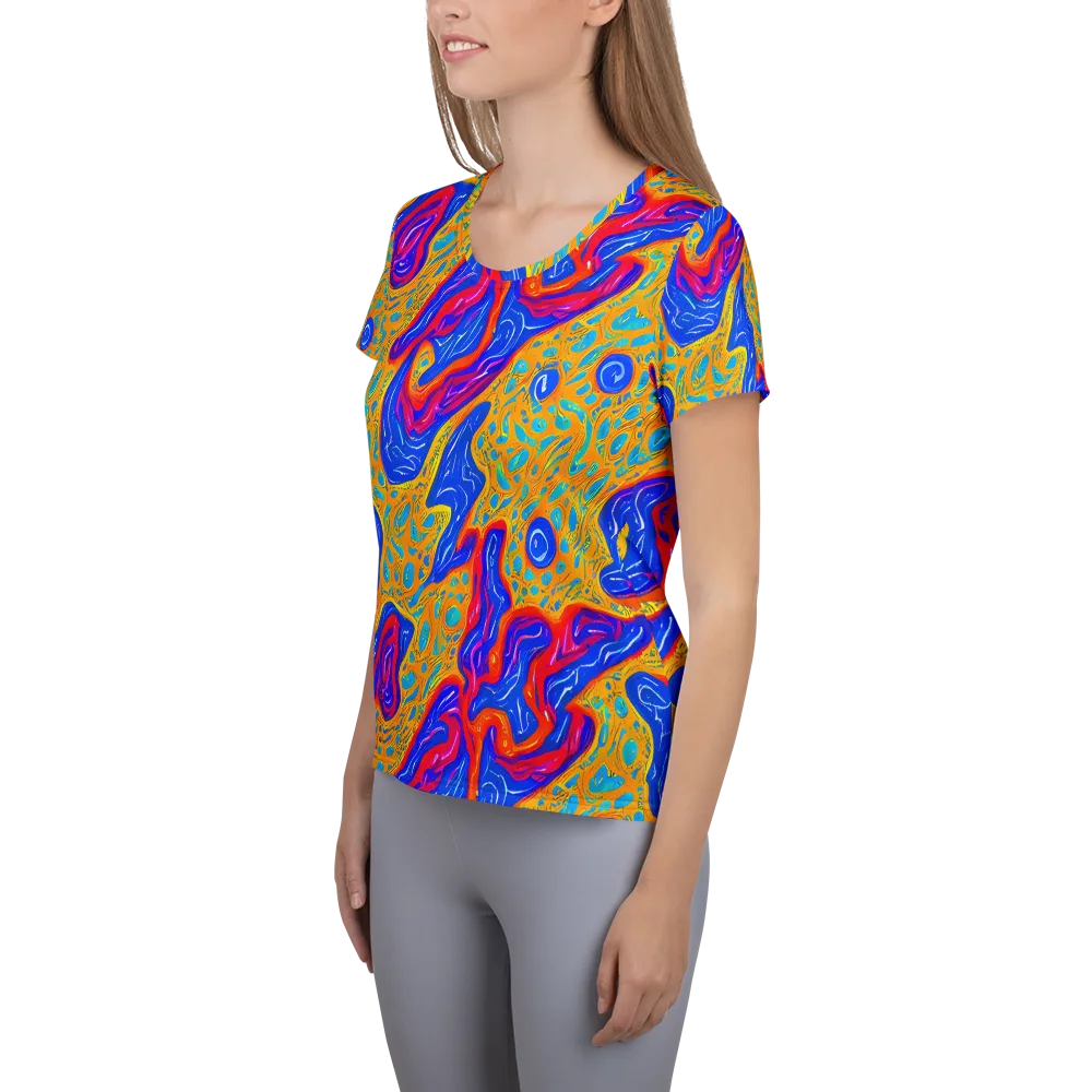Magnetic Current on Women's Athletic T-Shirt — Left