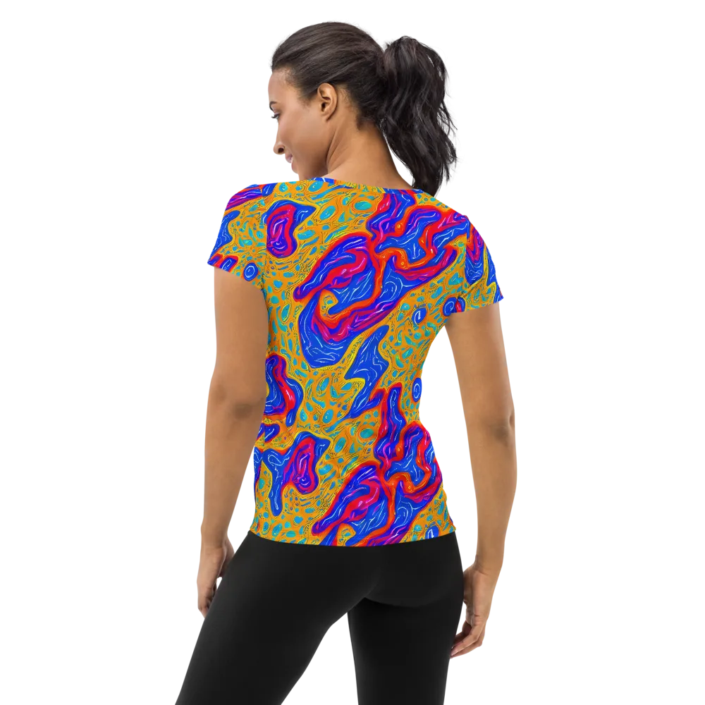 Magnetic Current on Women's Athletic T-Shirt — Back