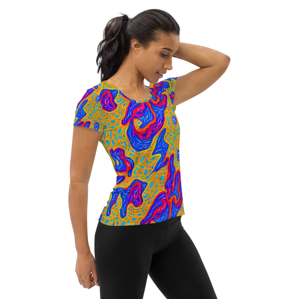 Magnetic Current on Women's Athletic T-Shirt — Right