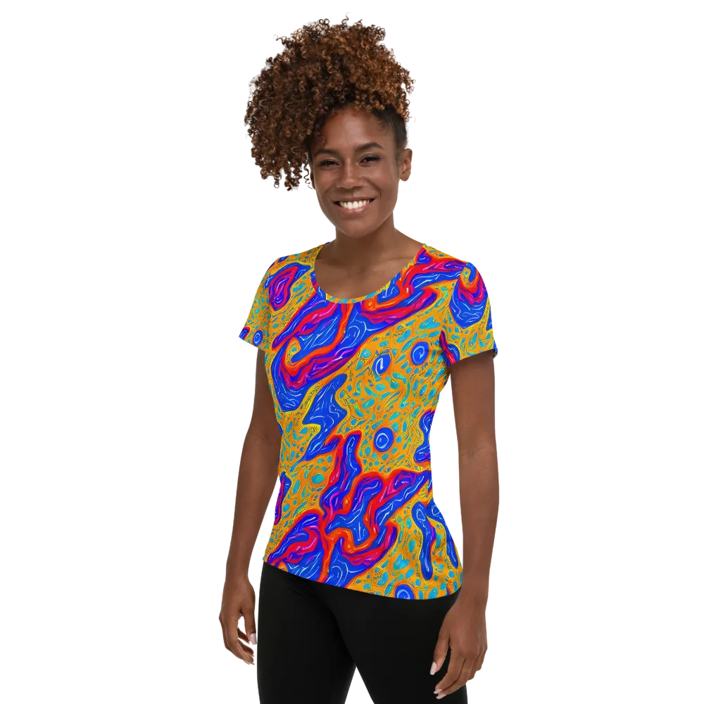 Magnetic Current on Women's Athletic T-Shirt — Left