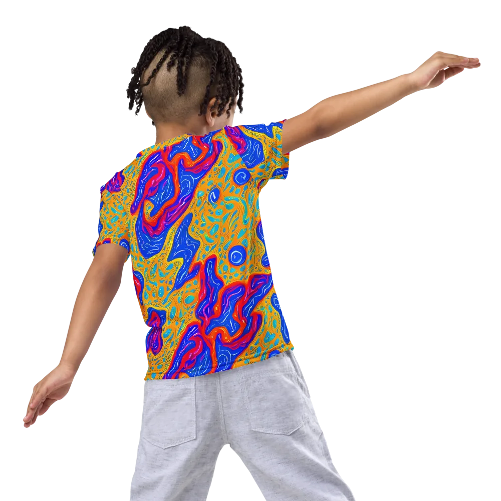Magnetic Current on Kids Crew Neck T-Shirt — Back