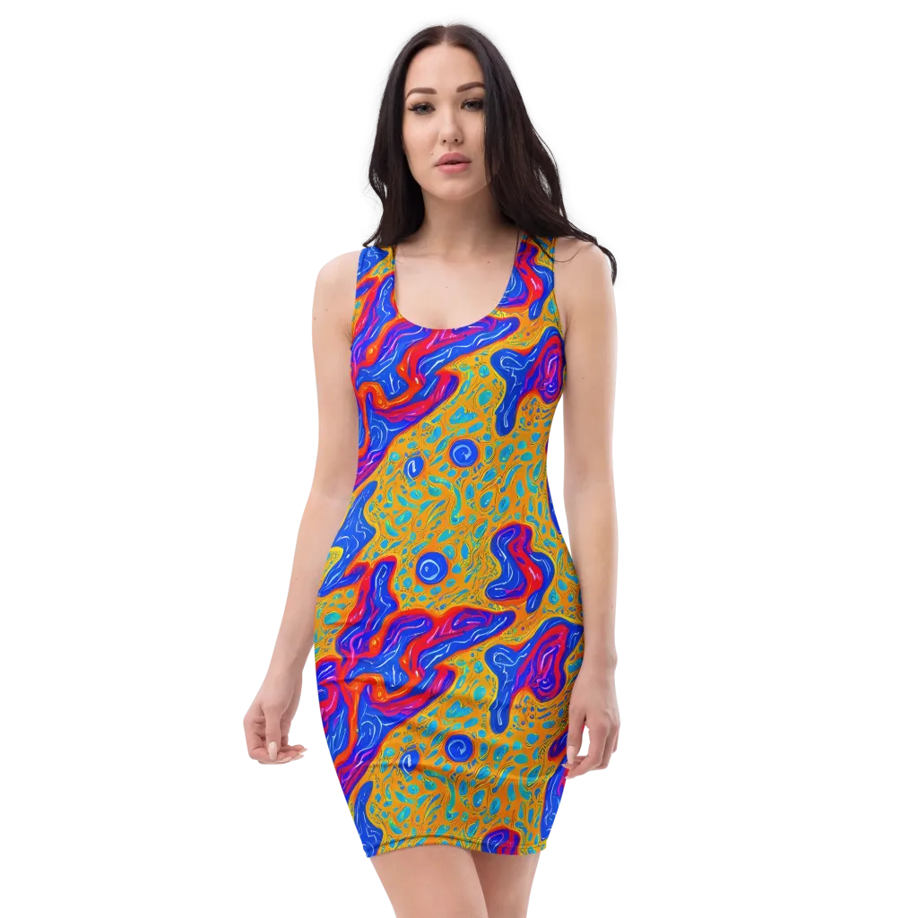 Magnetic Current on Bodycon Dress — Front