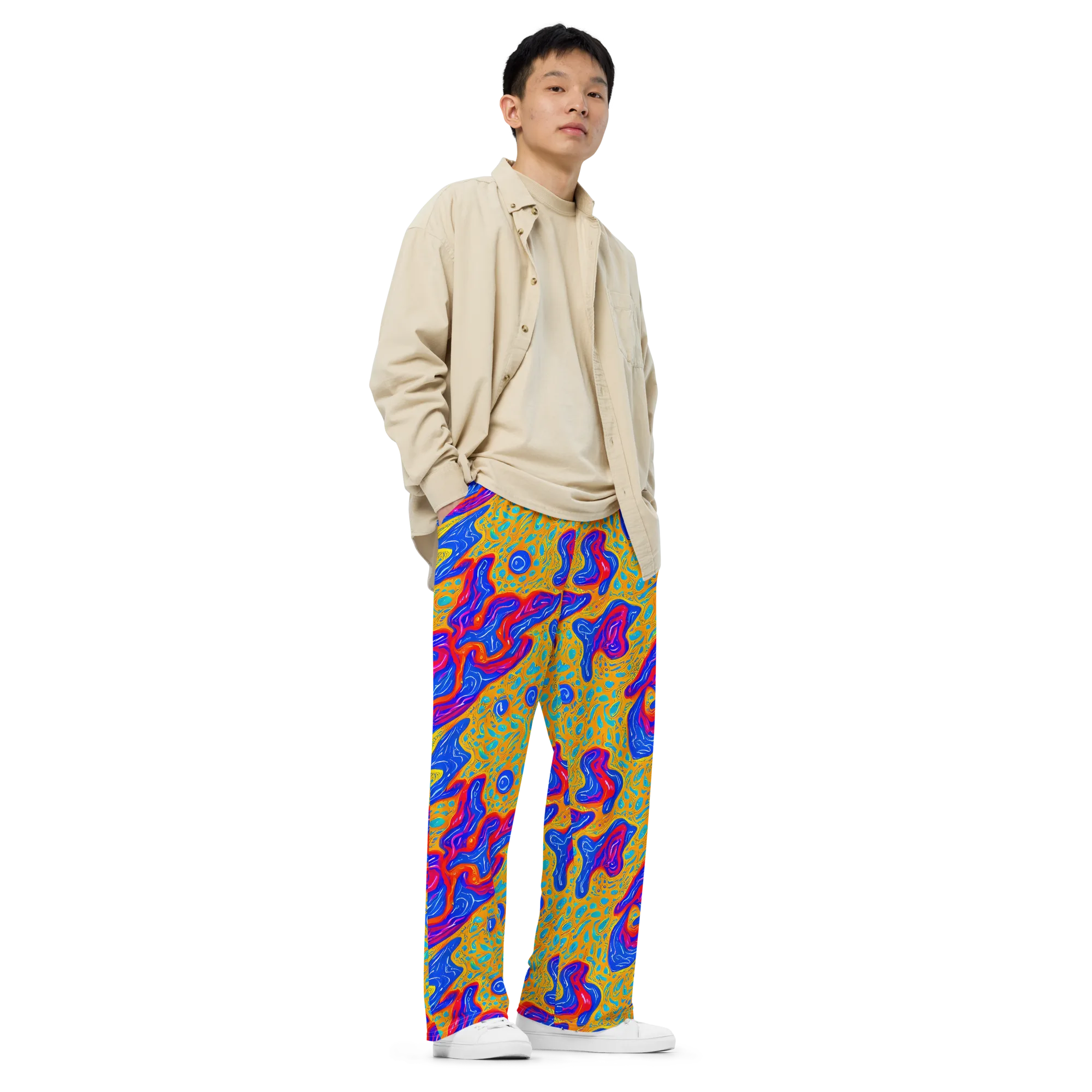 Magnetic Current on Wide-Leg Pants — Right Front